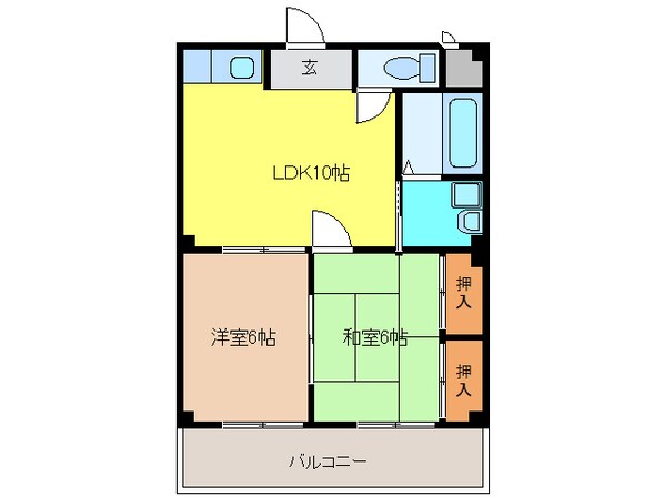 メリーハウスⅡの物件間取画像